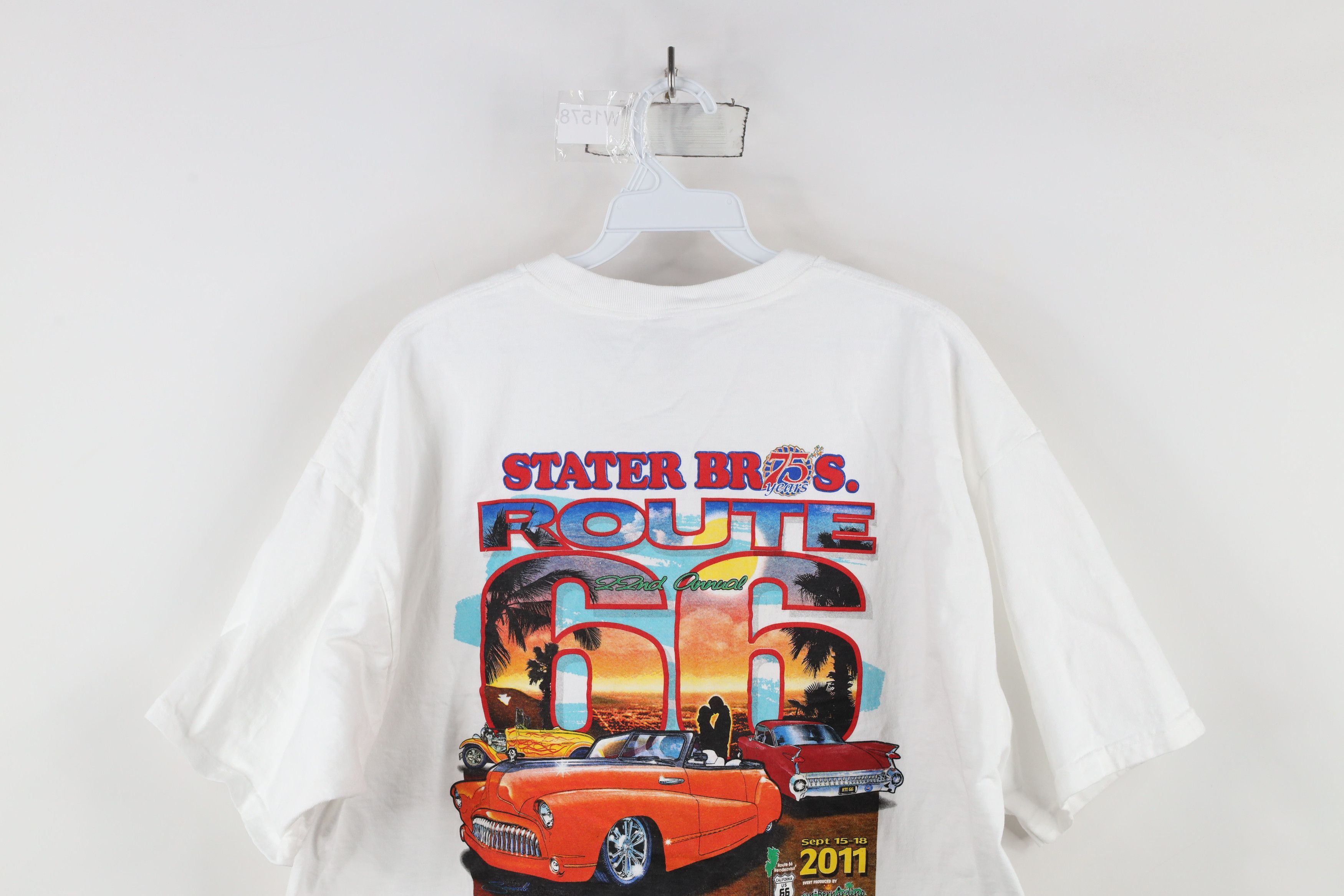 Vintage Vintage Y2K 66 Stater Bros Rendezvous 2011 Car T-Shirt White Size US XL / EU 56 / 4 - 10 Thumbnail