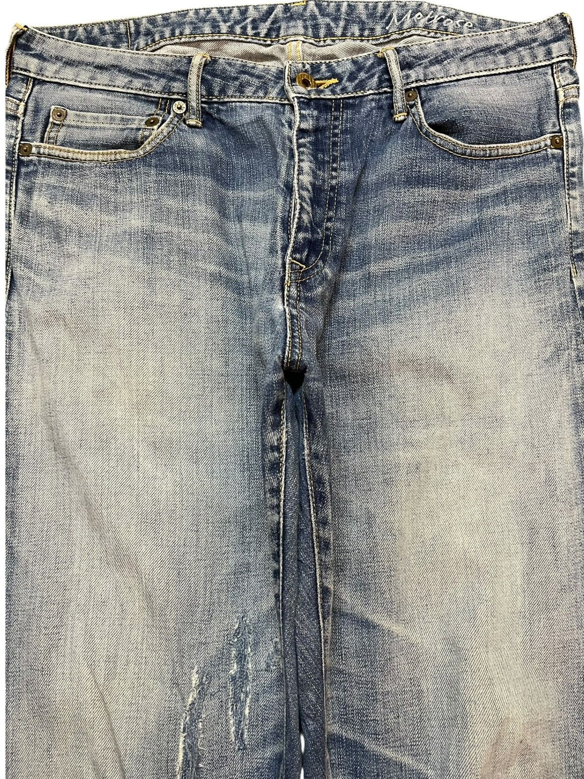Japan Blue Vintage Japan Blue Faded Whiskers Denim Size US 33 - 2 Thumbnail