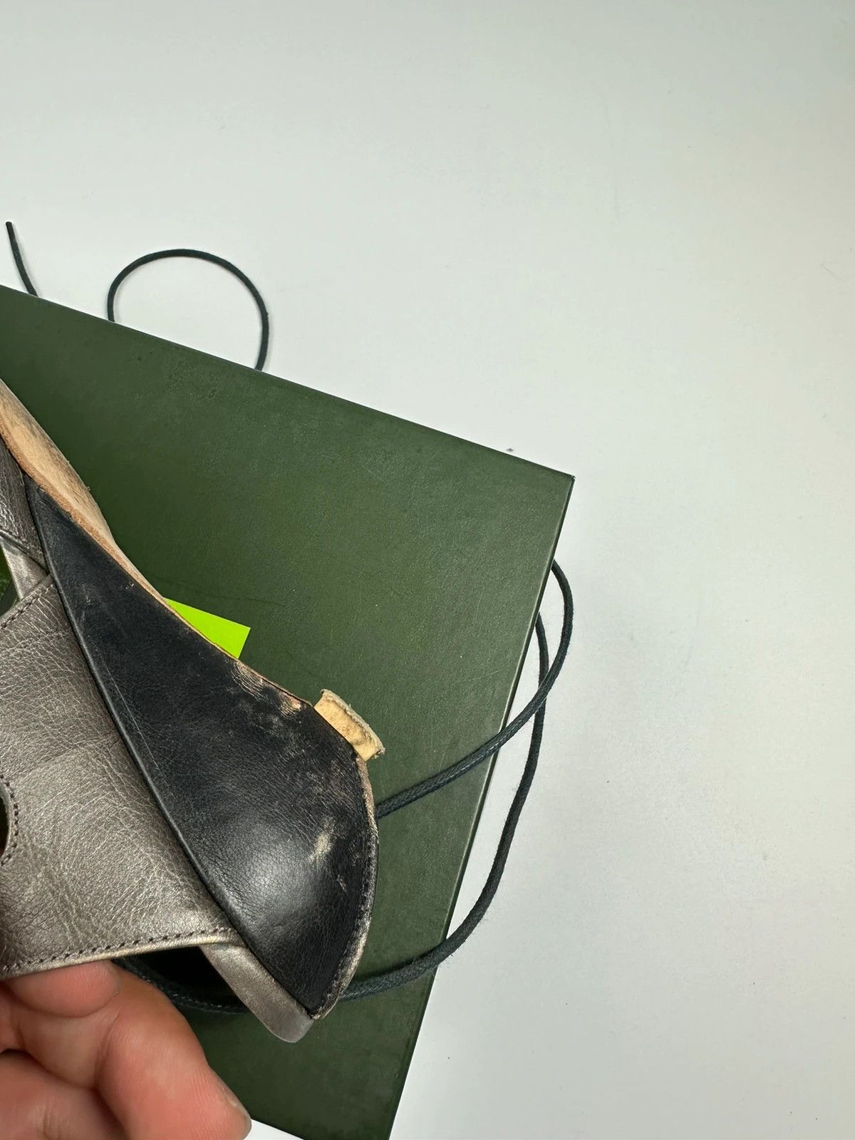 Marithe + Francois Girbaud M+FG 90’s Grey Brown Leather SlingBack Heels Size US 6 / IT 36 - 7 Thumbnail
