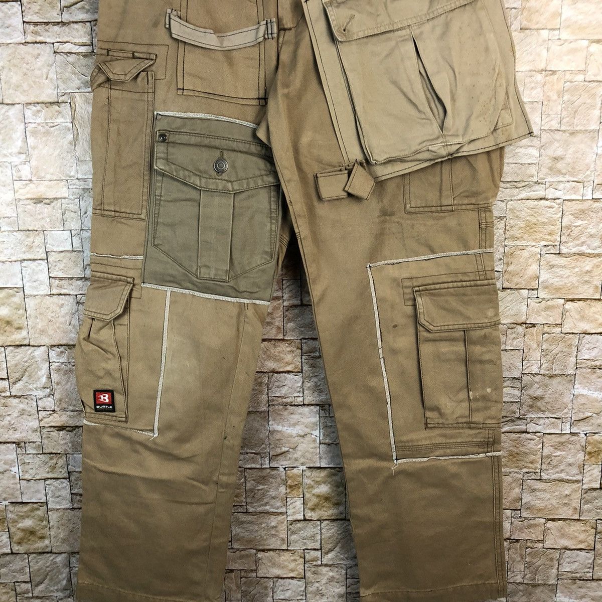Japanese Brand DL Burtle Brown Custom Cargo Multipocket Pants #A969 Size US 30 / EU 46 - 6 Thumbnail