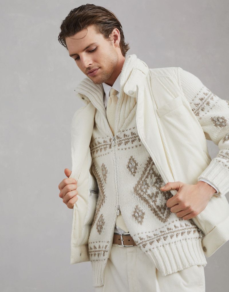 Brunello Cucinelli o1w1db10326 Padded Vest in White/Natural Size US S / EU 44-46 / 1 - 2 Thumbnail