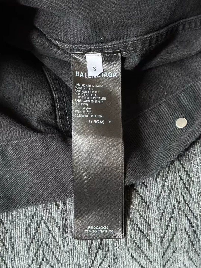 Balenciaga Sanskrit Distressed Denim Jacket