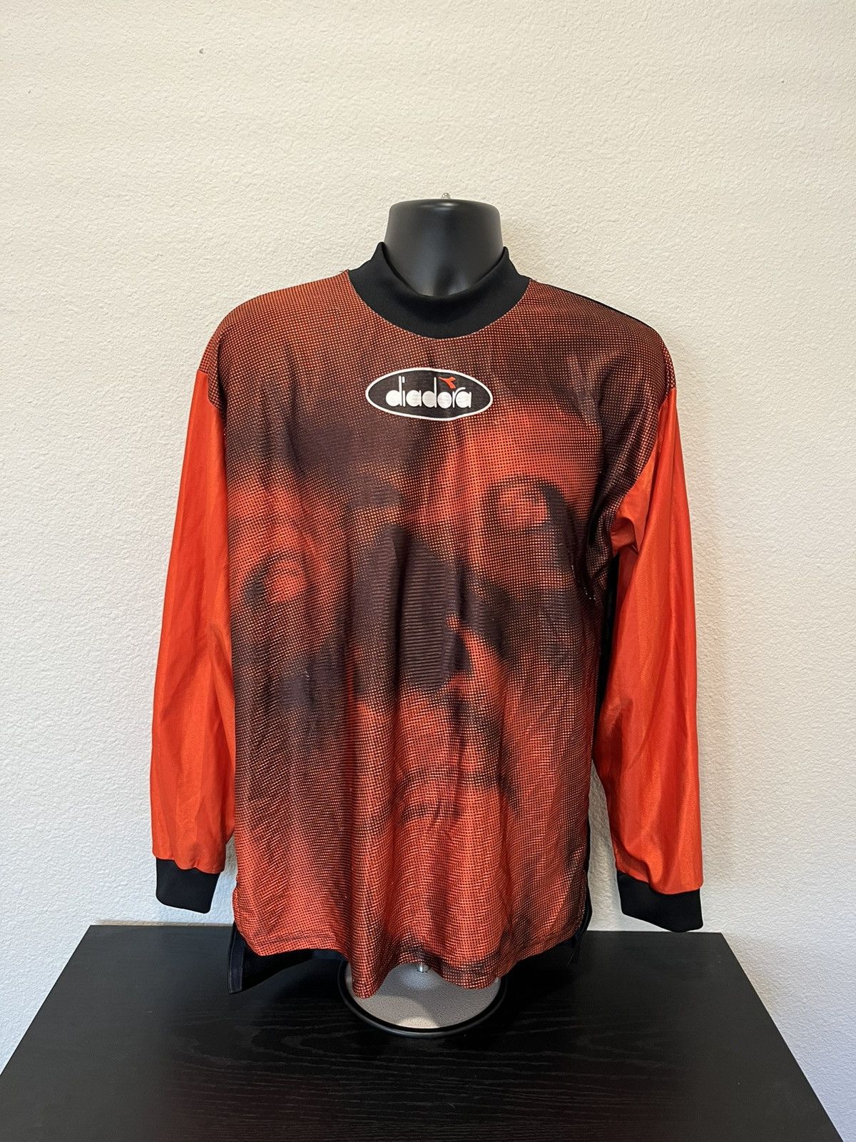 Diadora × Vintage Vintage 90s diadora big face print goalie jersey Size US M / EU 48-50 / 2 - 1 Thumbnail