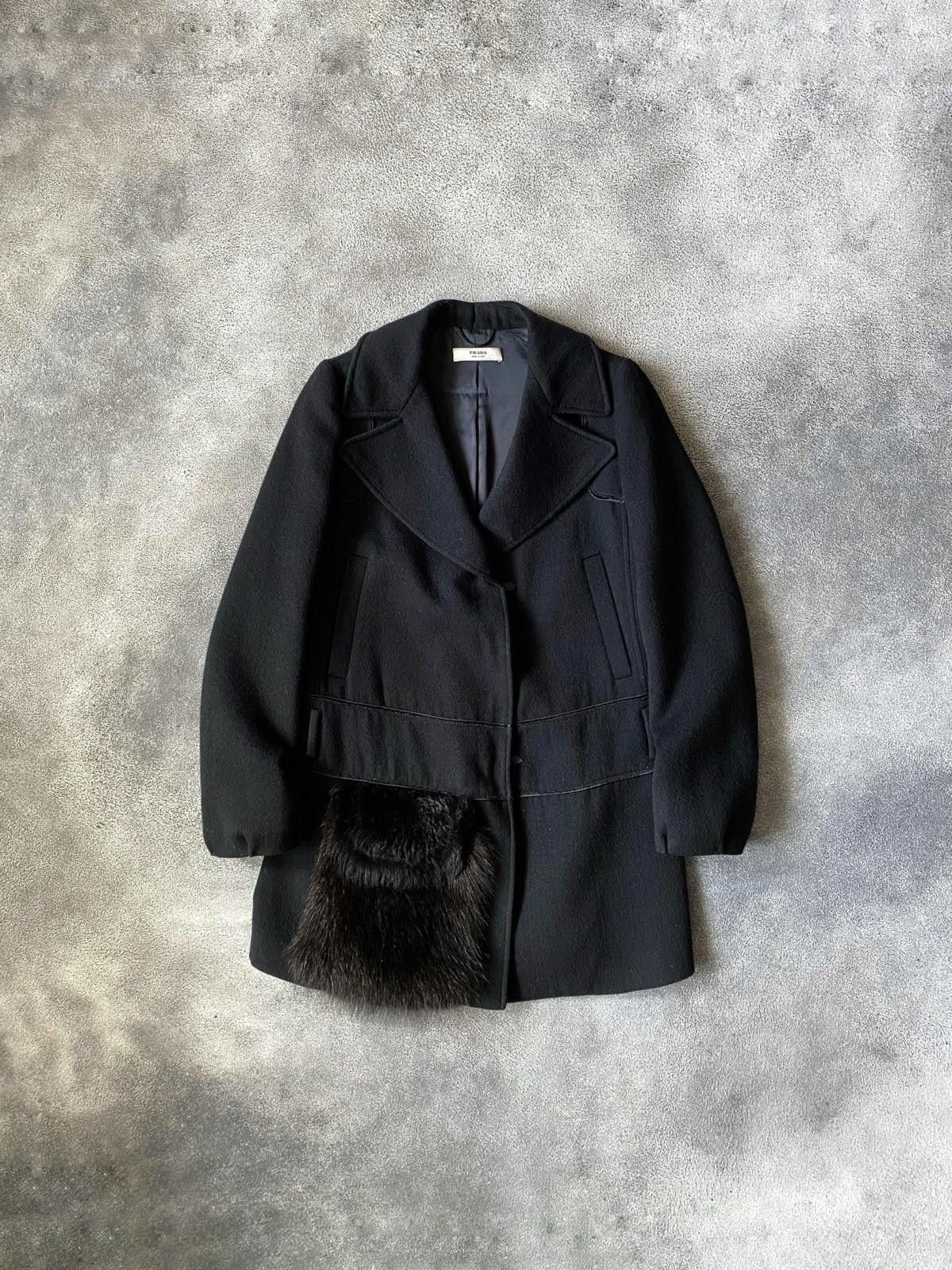 Prada FW2006 Prada Runway Fur Raccon Pocket / Wool Coat Women Size S / US 4 / IT 40 - 3 Thumbnail
