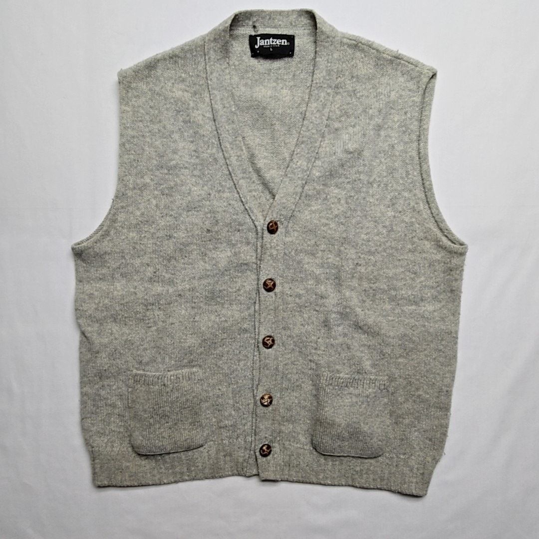 Jantzen Vintage Jantzen Sweater Vest Wool USA Made Mens L Sweater Size US L / EU 52-54 / 3 - 1 Thumbnail