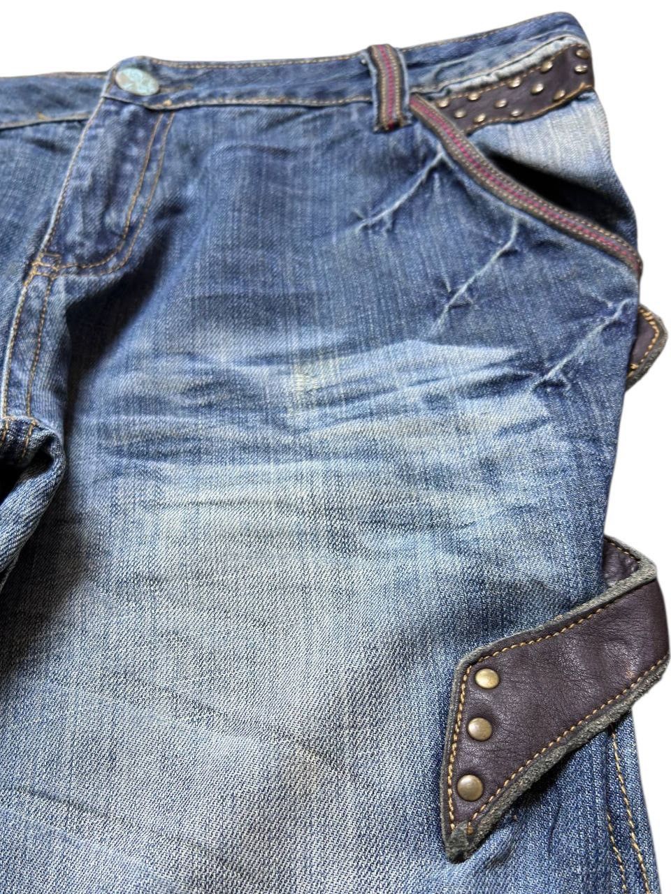 Drake Vintage Twenty Works Strap Leather Snake Studded Denim Size US 36 / EU 52 - 5 Thumbnail