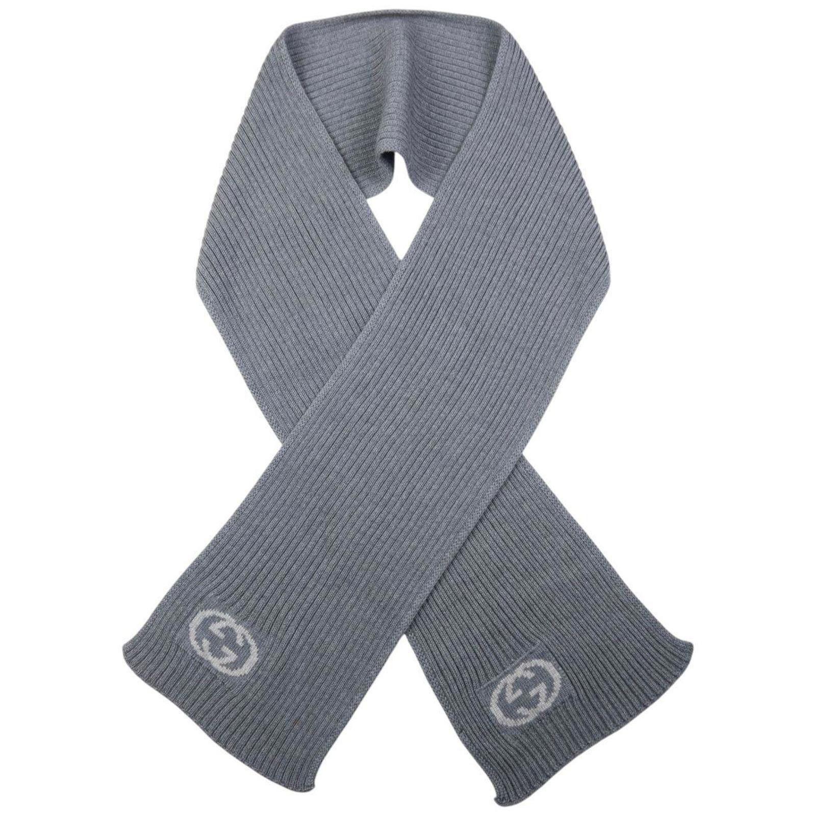 Gucci Vintage Gucci Ribbed Knit Wool Scarf Size ONE SIZE - 1 Thumbnail