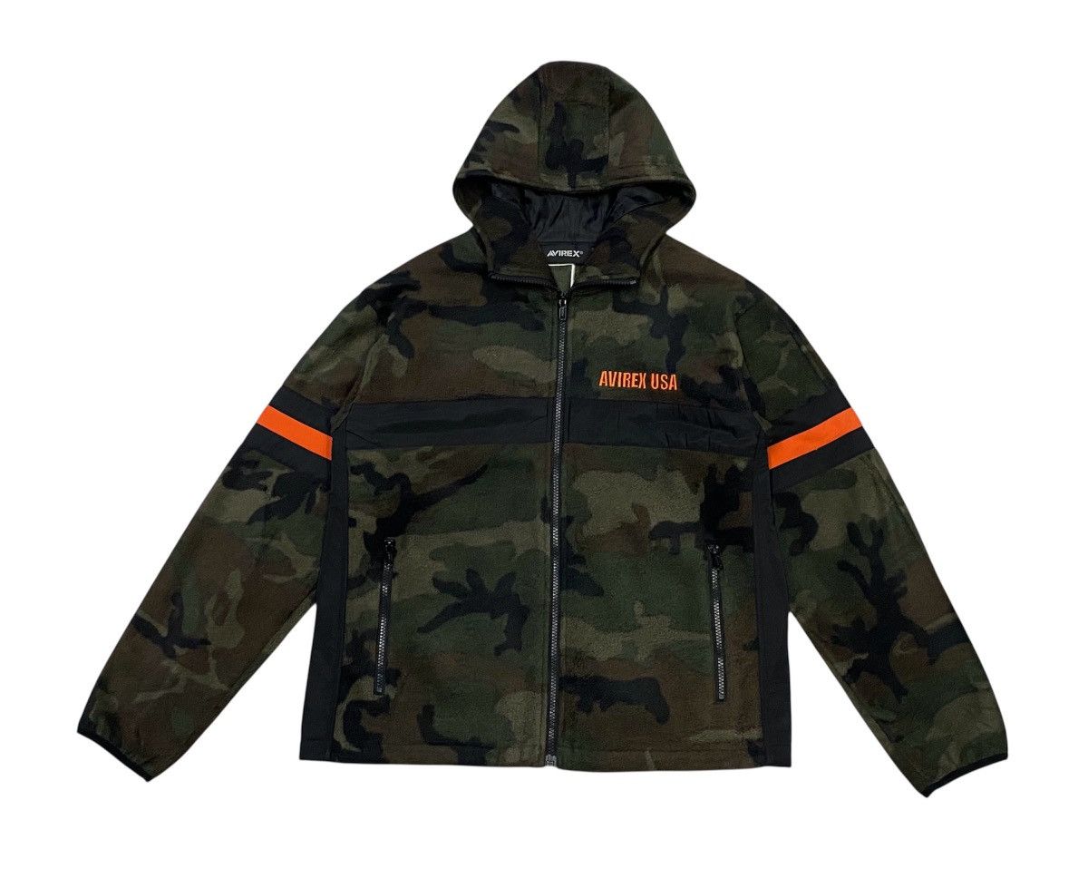 Avirex Avirex Camo Big Logo Fleece Zipper Hoodie Jacket Size US M / EU 48-50 / 2 - 2 Thumbnail