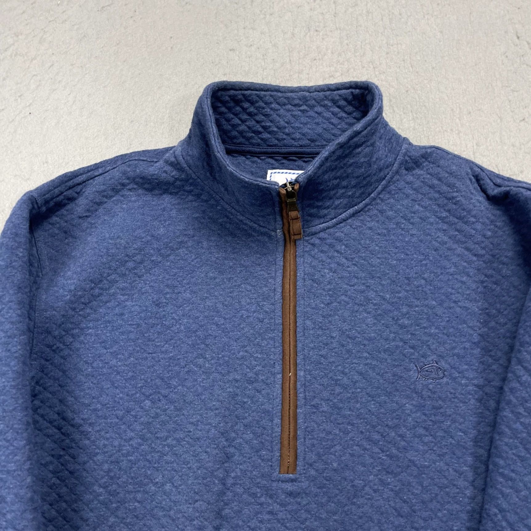 Southern Tide Southern Tide Jacket Mens XL Blue Cotton Blend Logo 1/4 Zip Bomber Jacket Winter Spring Fall Golf Outdoor Preppy Mens Size US XL / EU 56 / 4 - 2 Thumbnail