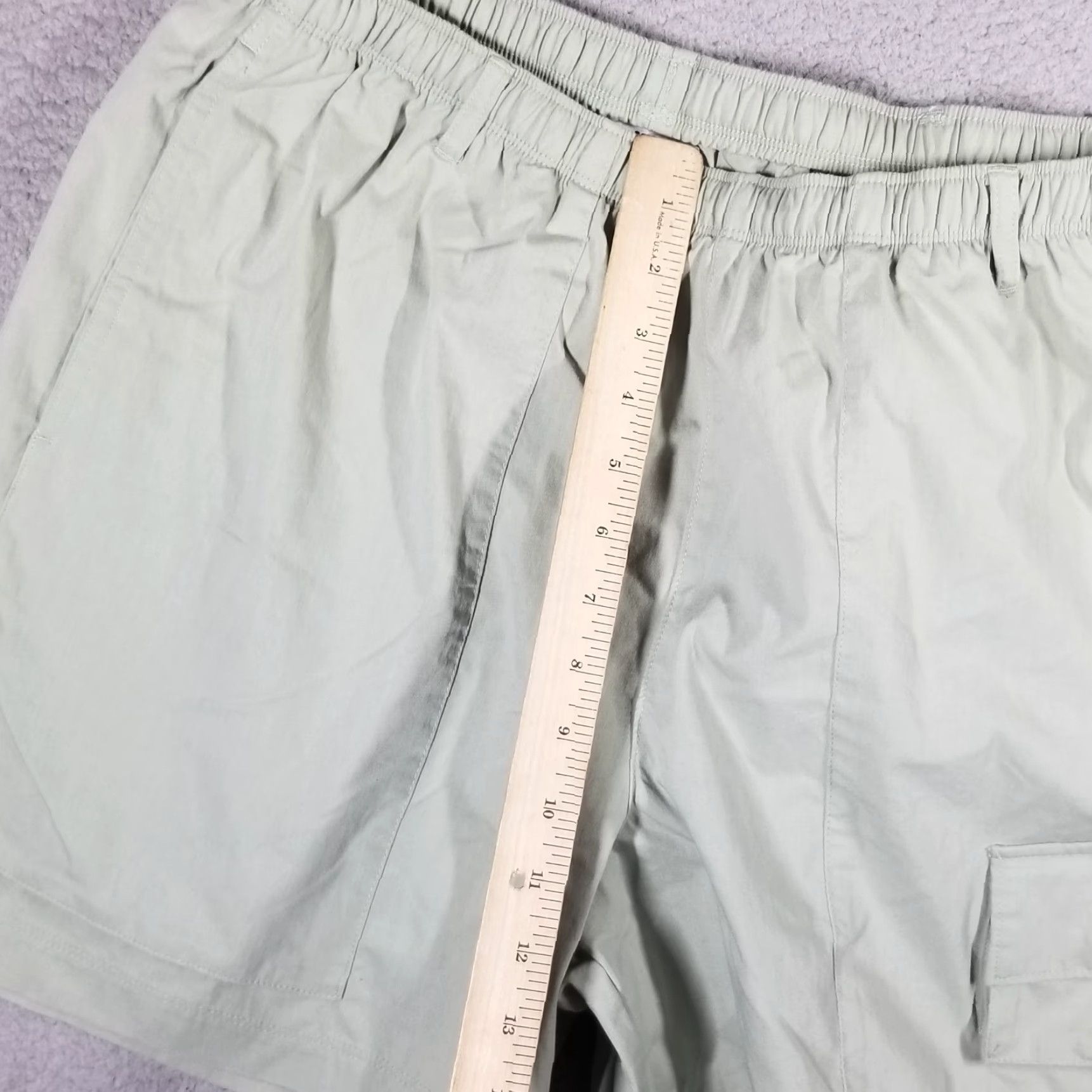 Nike Nike Men Shorts Casual Lounge Woven Lightweight 74% Cotton 26% Nylon Green M Activewear Size US 31 - 4 Thumbnail