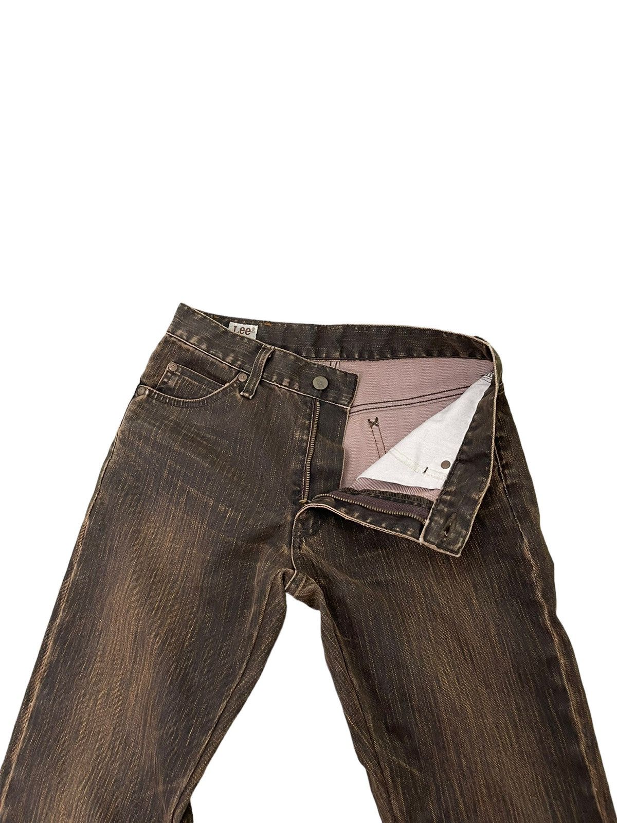Japanese Brand Flare Jeans Lee Japan Pinstriped Low Rise Boot Cut 7🟦0 Size US 29 - 9 Thumbnail
