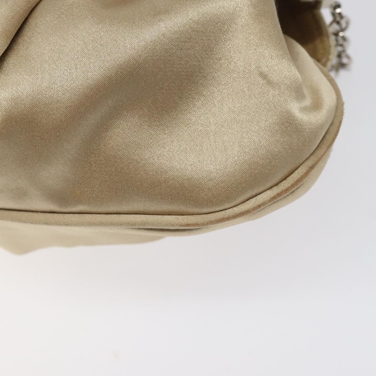 Salvatore Ferragamo Salvatore Ferragamo Gancini Chain Shoulder Bag Satin Beige Size ONE SIZE - 16 Thumbnail