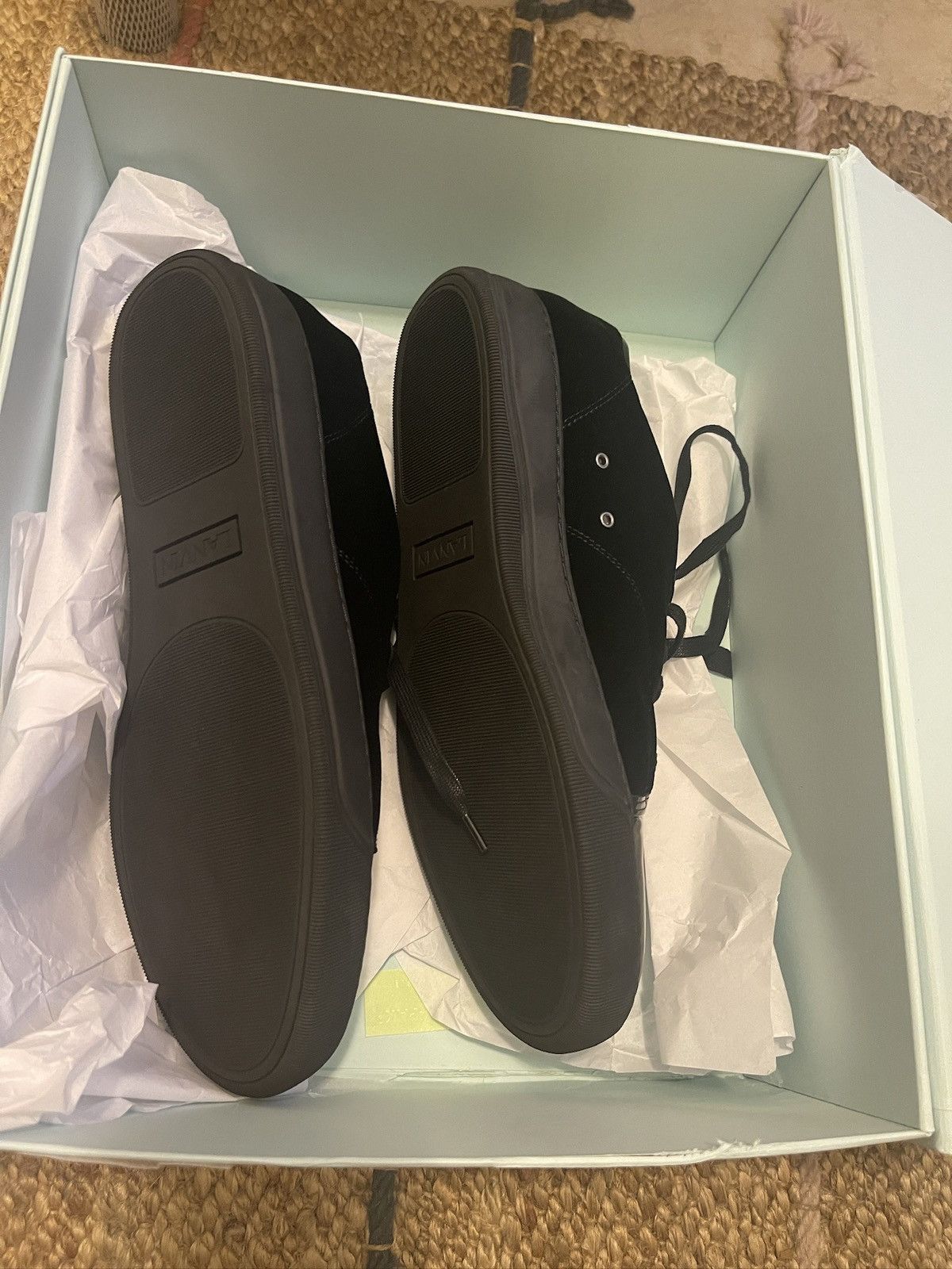 Lanvin Lanvin DBB1 Velvet Panelled Sneakers Size US 11 / EU 44 - 8 Thumbnail