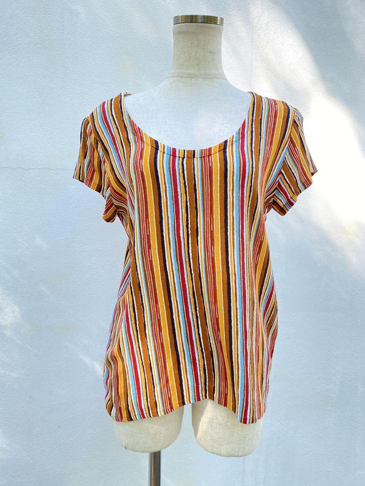 Yves Saint Laurent Yves Saint Laurent Multicolor Striped Summer Top Size ONE SIZE - 1 Thumbnail