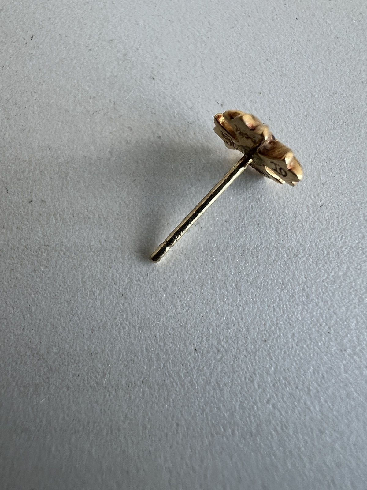 Chrome Hearts Chrome Hearts 22K Gold Plus Cross Diamond Stud Earring Size ONE SIZE - 6 Thumbnail