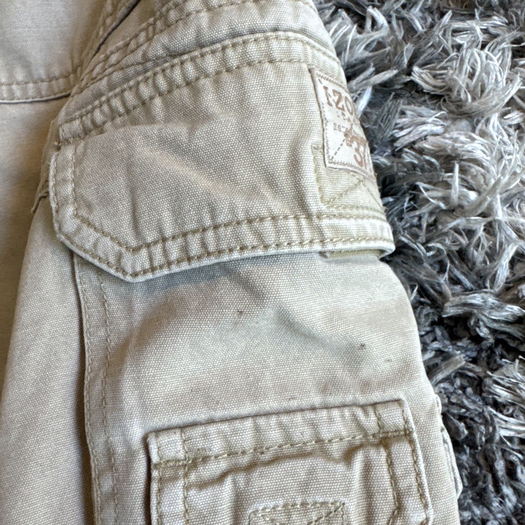 Izod VINTAGE Izod Men's Cargo Shorts 32 Tan Beige Multi Pocket Hip Hop Casual 00's Y2K Pockets Mens Size US 32 / EU 48 - 7 Thumbnail