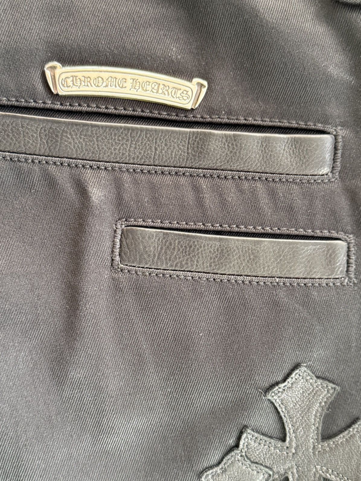 Chrome Hearts CHROME HEARTS FLOODED 40 LEATHER CAMO CROSS CARPENTER PANTS Size US 33 - 6 Thumbnail