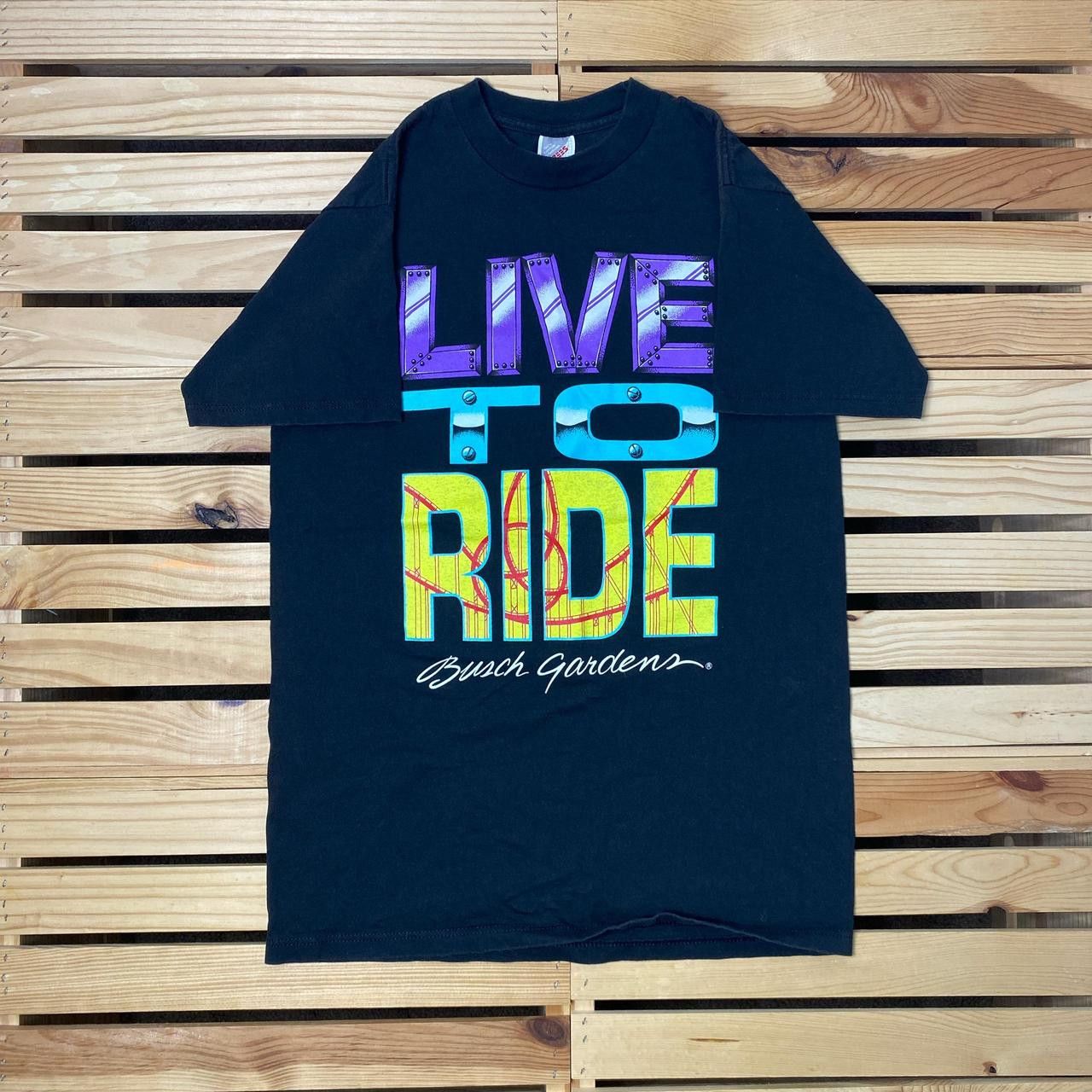 Jerzees Vintage Busch Gardens Black Amusement Park Tee Size Medium Size US M / EU 48-50 / 2 - 1 Thumbnail