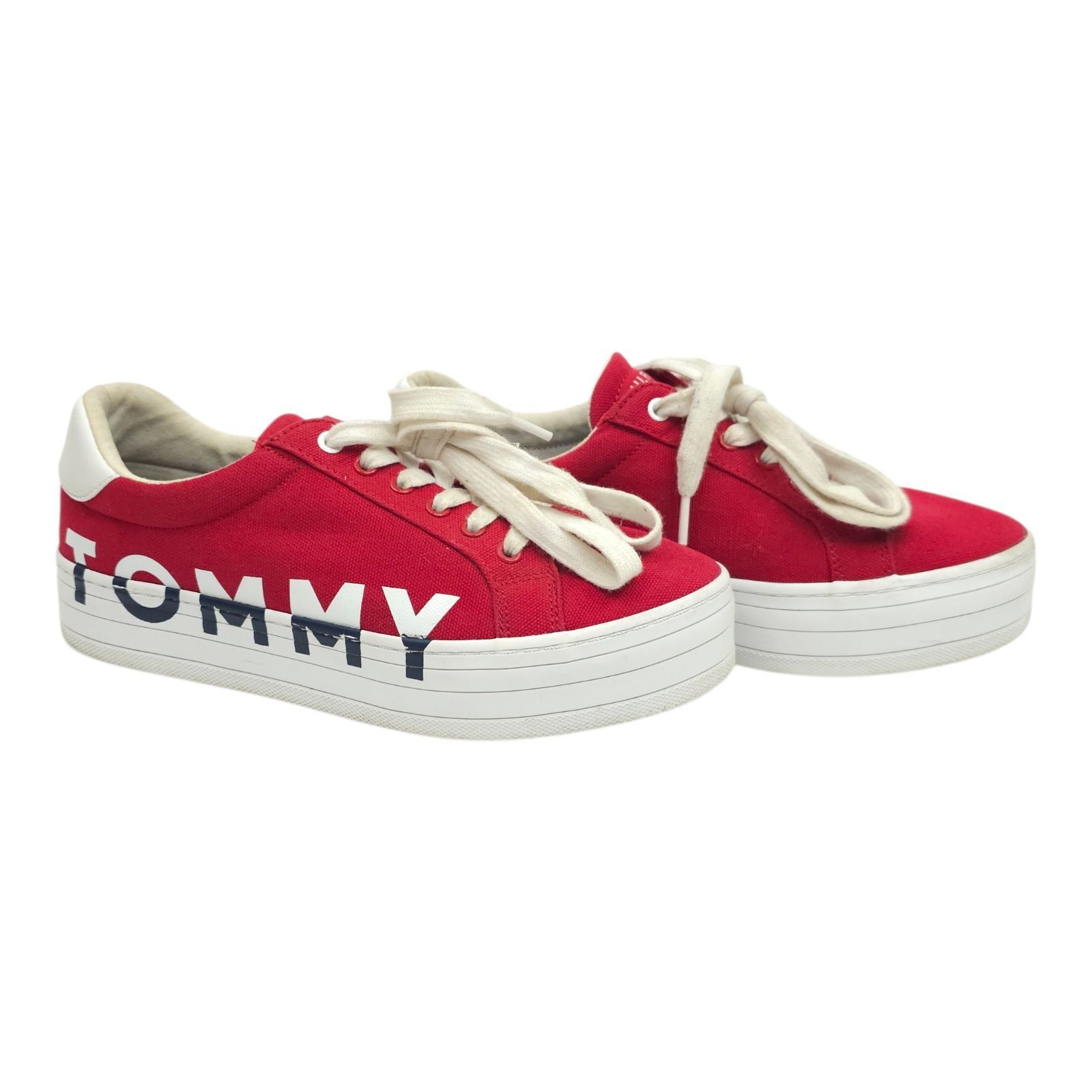 Tommy Hilfiger Tommy Hilfiger Platform Sneakers 8 M Canvas Chunky Y2K Size US 8 / IT 38 - 1 Thumbnail