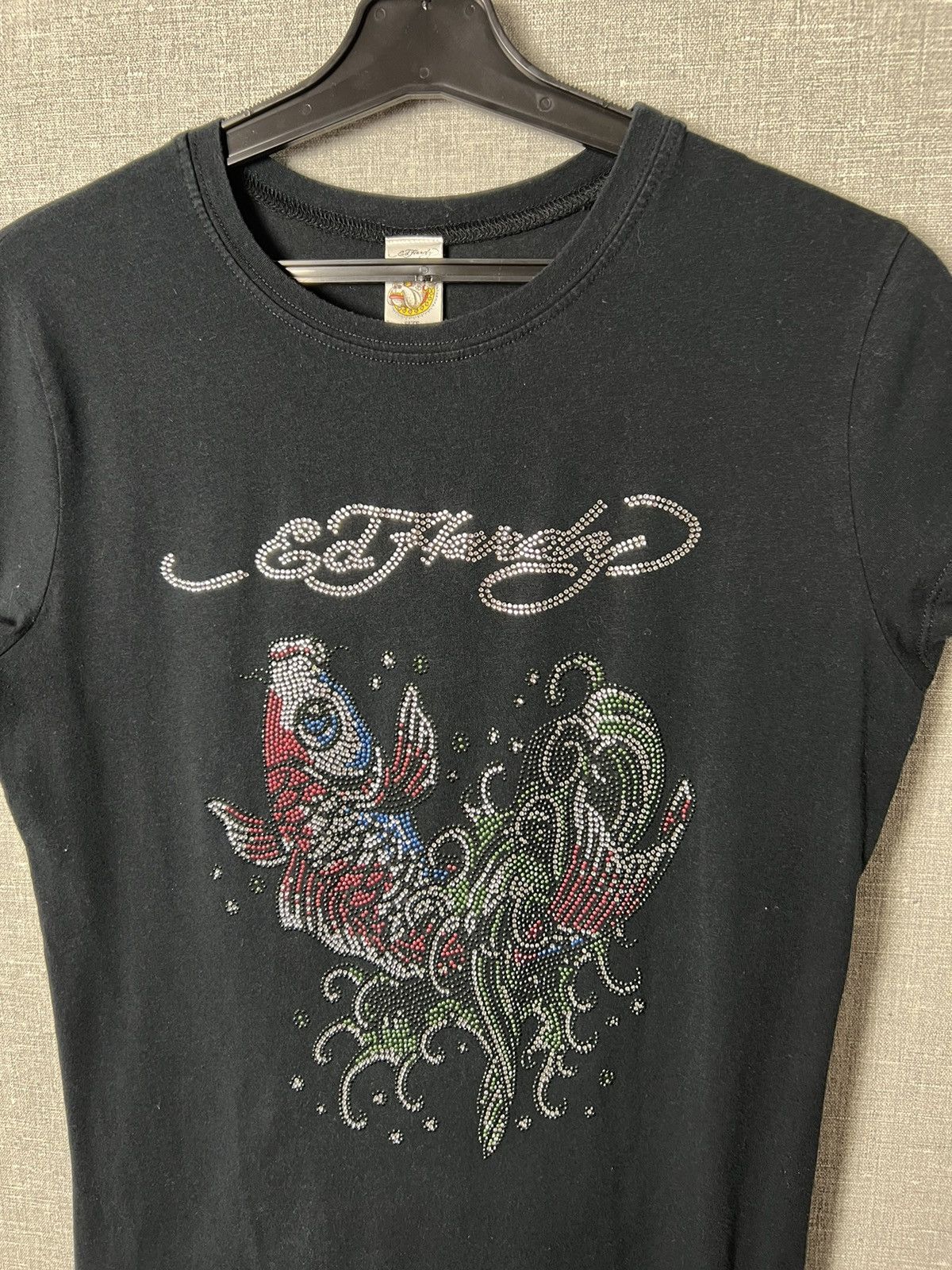 Ed Hardy Y2K Ed Hardy Big Logo With Rhinestones Carps Koi Tee Size M / US 6-8 / IT 42-44 - 4 Thumbnail