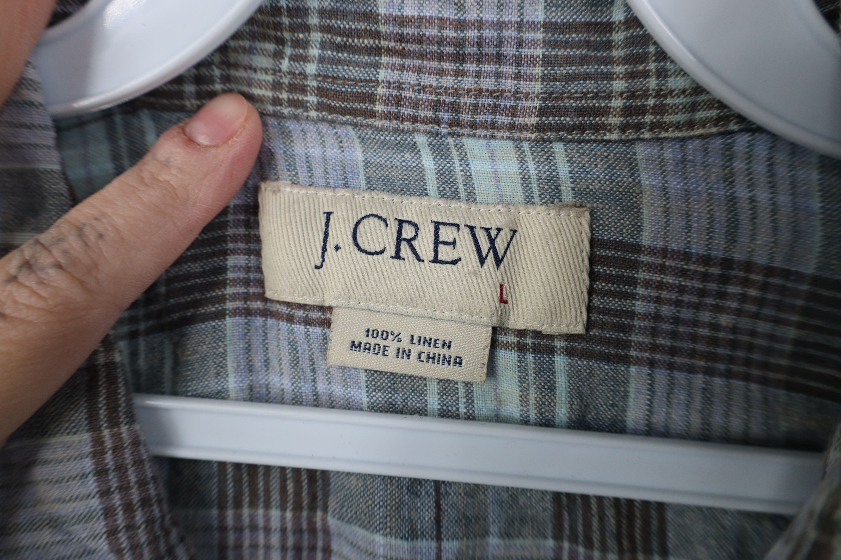 J.Crew Vintage 90s J Crew Short Sleeve Collared Button Shirt Plaid Size US L / EU 52-54 / 3 - 4 Thumbnail