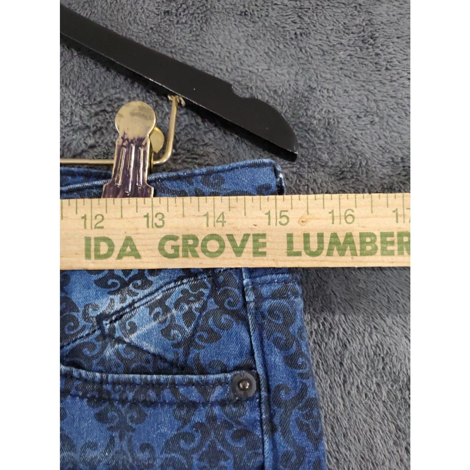 Vintage VIGOSS The Jagger Jeans Skinny 27x31 Blue Paisley Stretch Denim Patterned Women Regular Size XS-? (invalid) Size 27" / US 4 / IT 40 - 4 Thumbnail