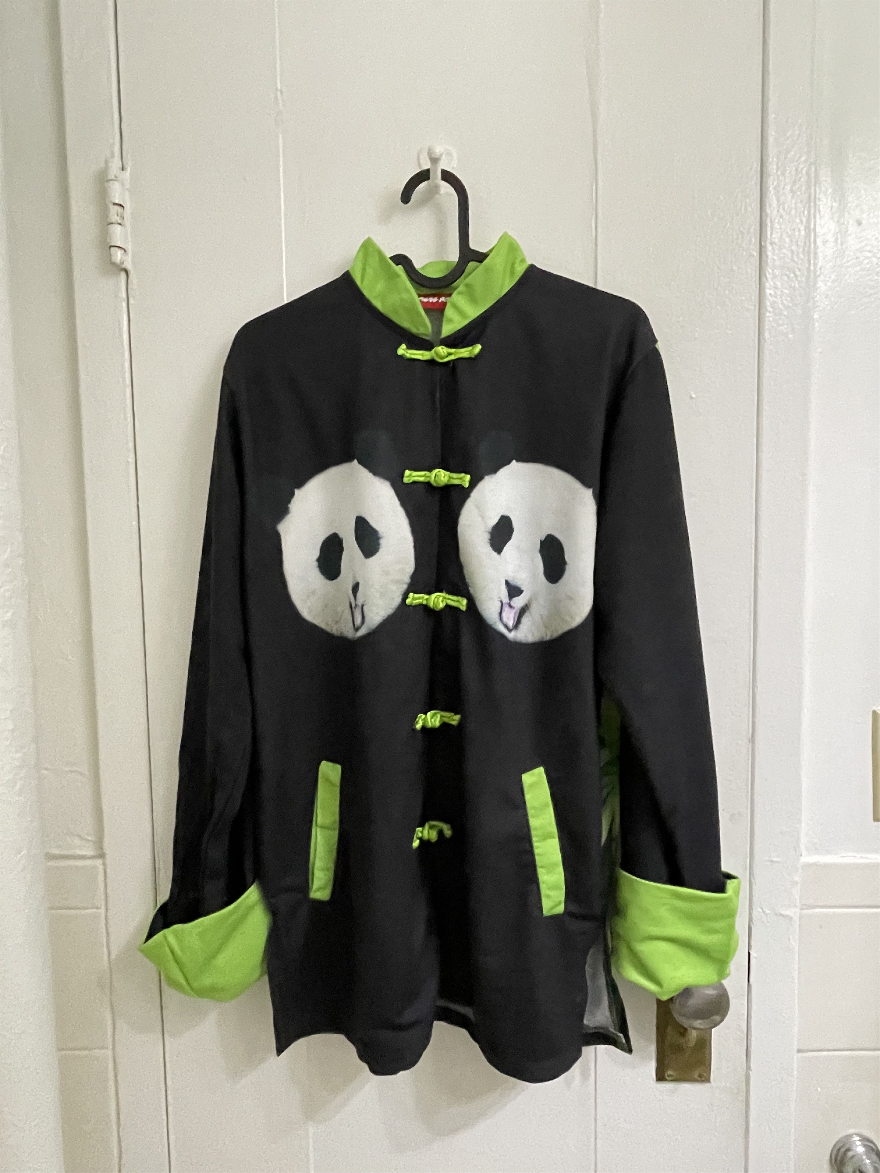 Acdc Rag Panda green frog style button shirt
