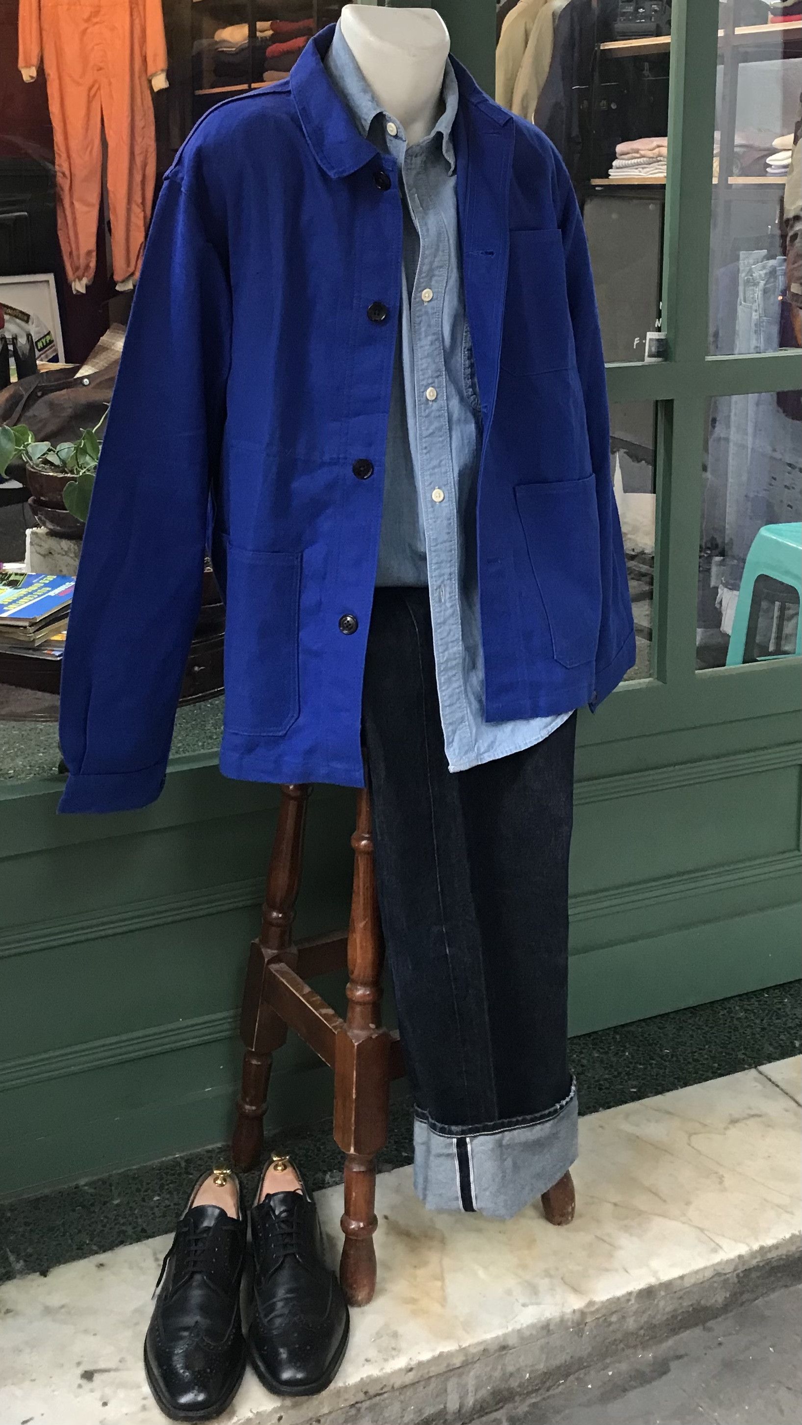 Other MADE IN FRANCE VINTAGE GENUINE FRENCH CHORE JACKET MID/HEAVY Size US M / EU 48-50 / 2 - 10 Thumbnail