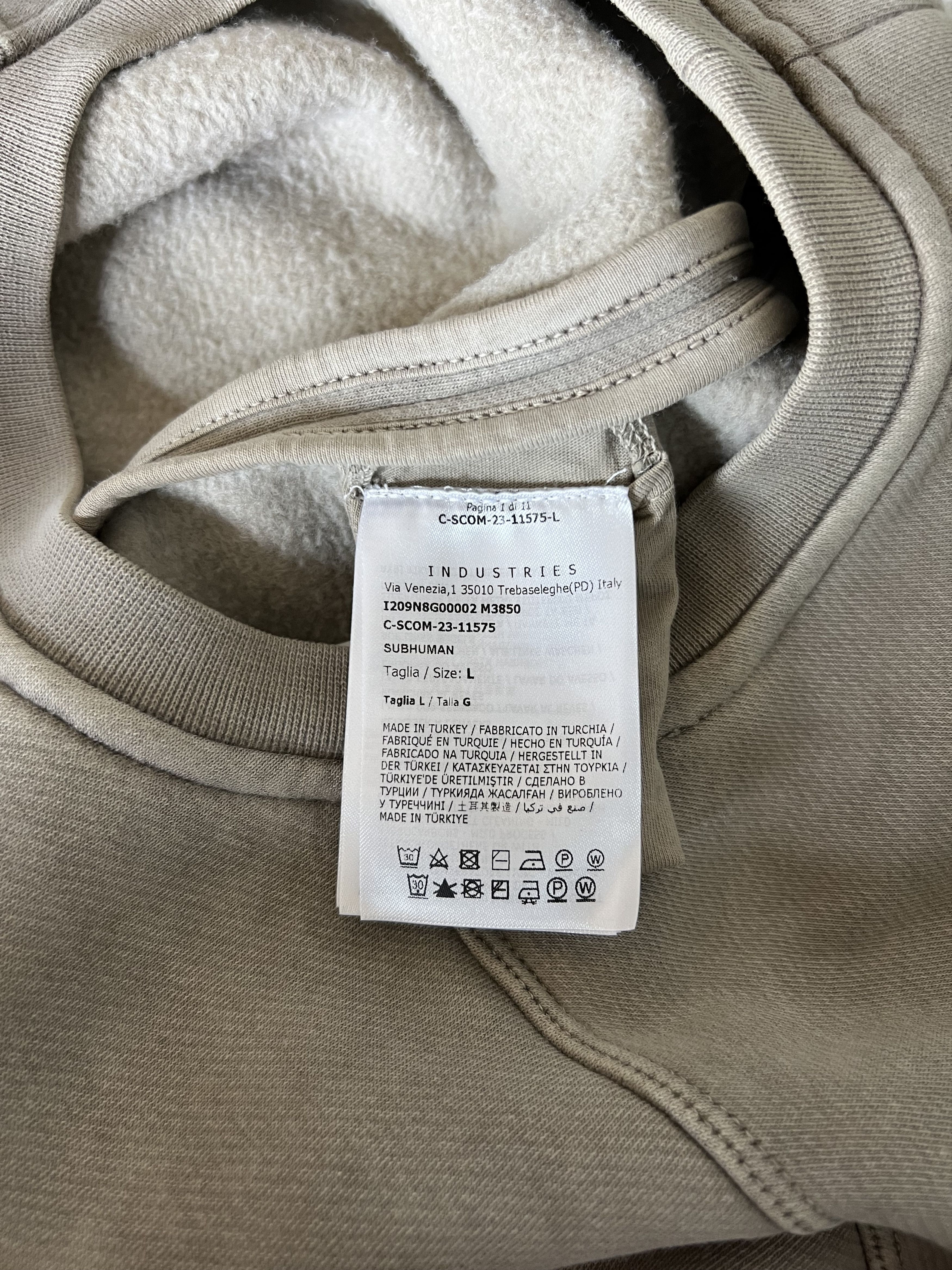 Moncler × Rick Owens Rick Owens Moncler Subhuman Cutout Sweatshirt Acid Degrade Size US L / EU 52-54 / 3 - 10 Thumbnail