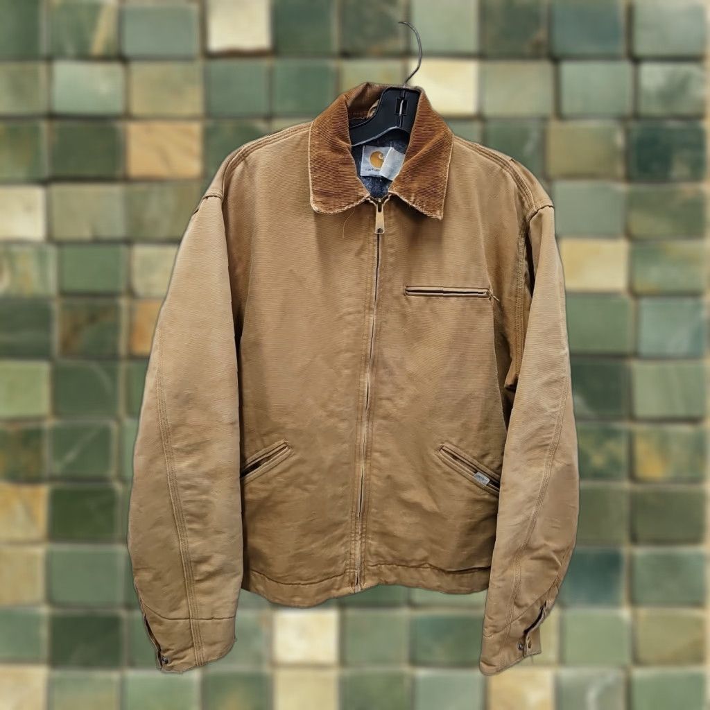 Carhartt VINTAGE Carhartt Jacket Shoulder? No - Use accurate: Carhartt J97 Jacket Mens 90s Workwear Brown L/XL Blanket Lined Distressed Faded USA Size US M / EU 48-50 / 2 - 1 Thumbnail