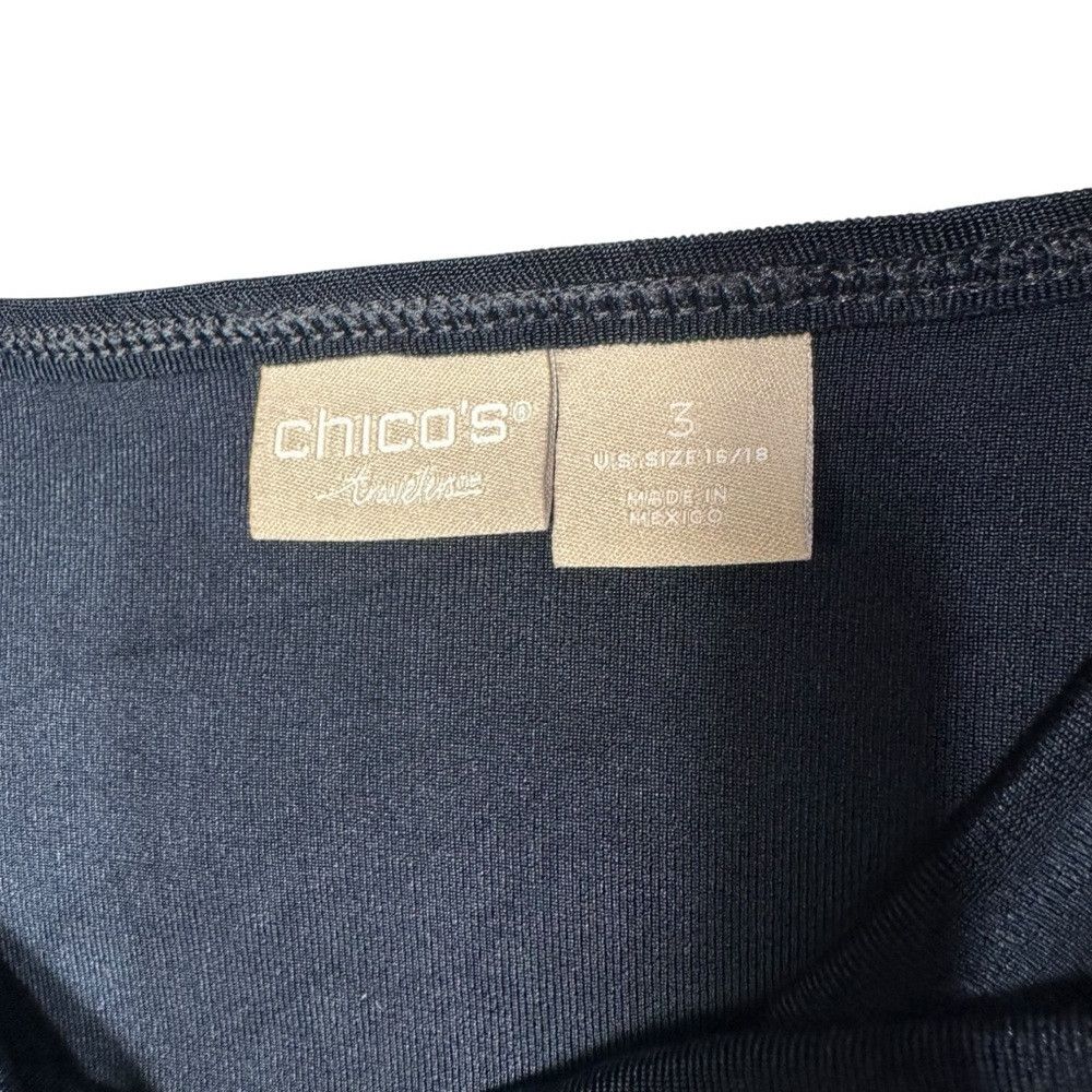 Chicos Chico's Travelers Blue Liquid Knit Cowl Neck Asymmetrical H Size XL / US 12-14 / IT 48-50 - 6 Thumbnail