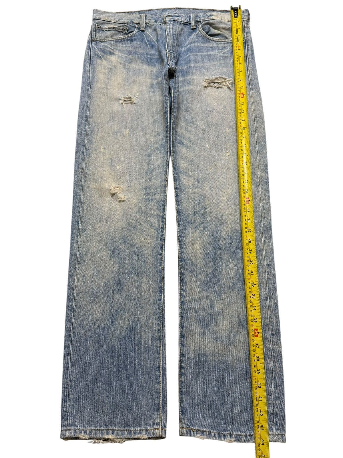 Levi's Vintage 90s Levis 505 Blue Faded Mud Wash Distress Straight Size US 35 - 12 Thumbnail