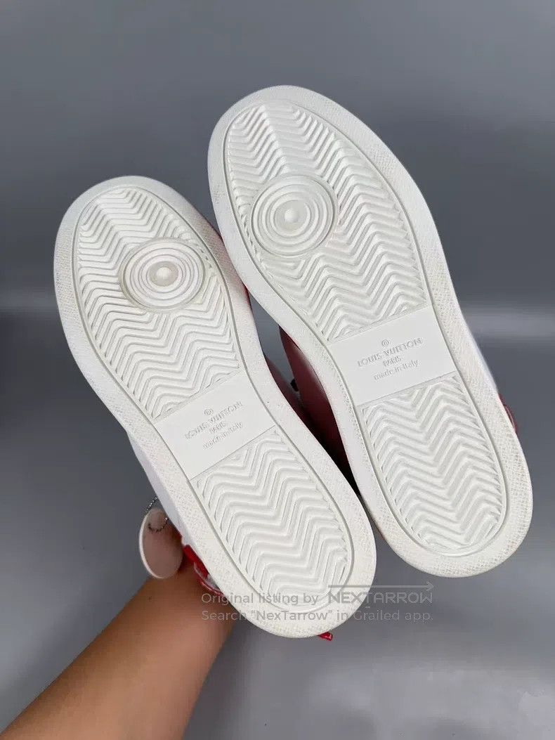 Louis Vuitton Louis Vuitton White and red high-top casual shoes Size US 7 / EU 40 - 9 Thumbnail