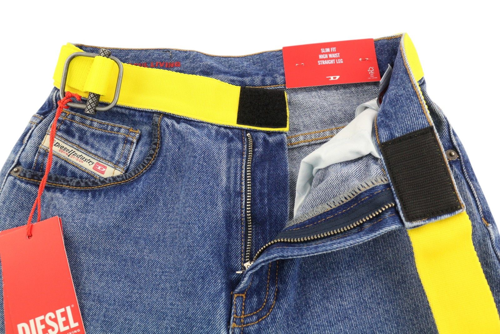Diesel 1994 0EIAZ W26/L32 Slim Straight High Waist Denim 40677 Size 26" / US 2 / IT 38 - 4 Thumbnail