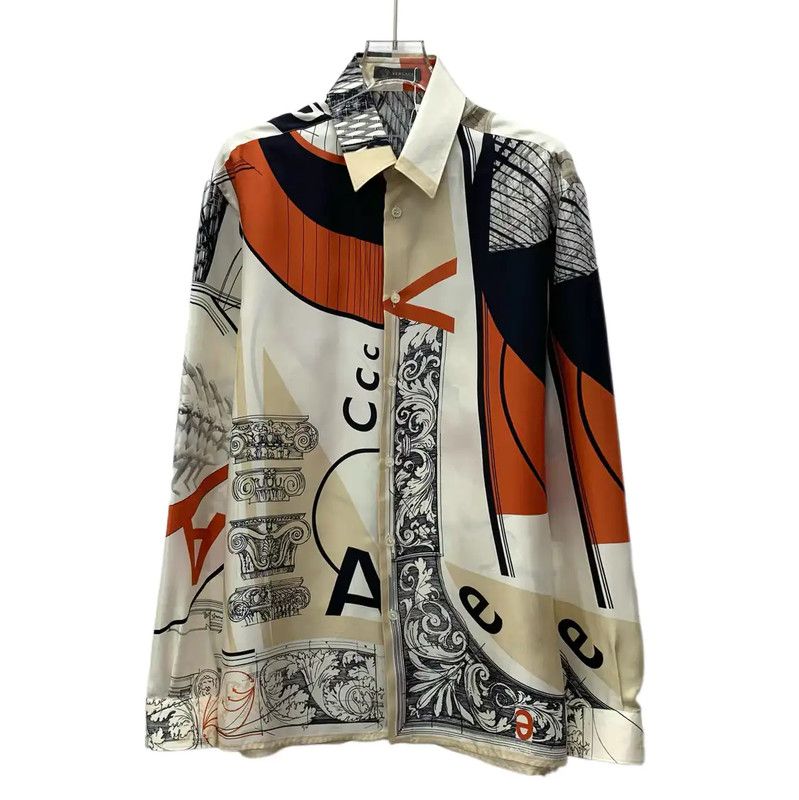 Versace Versace Multi-Colored Graphic Men's Shirt 0089 Size US M / EU 48-50 / 2 - 1 Thumbnail