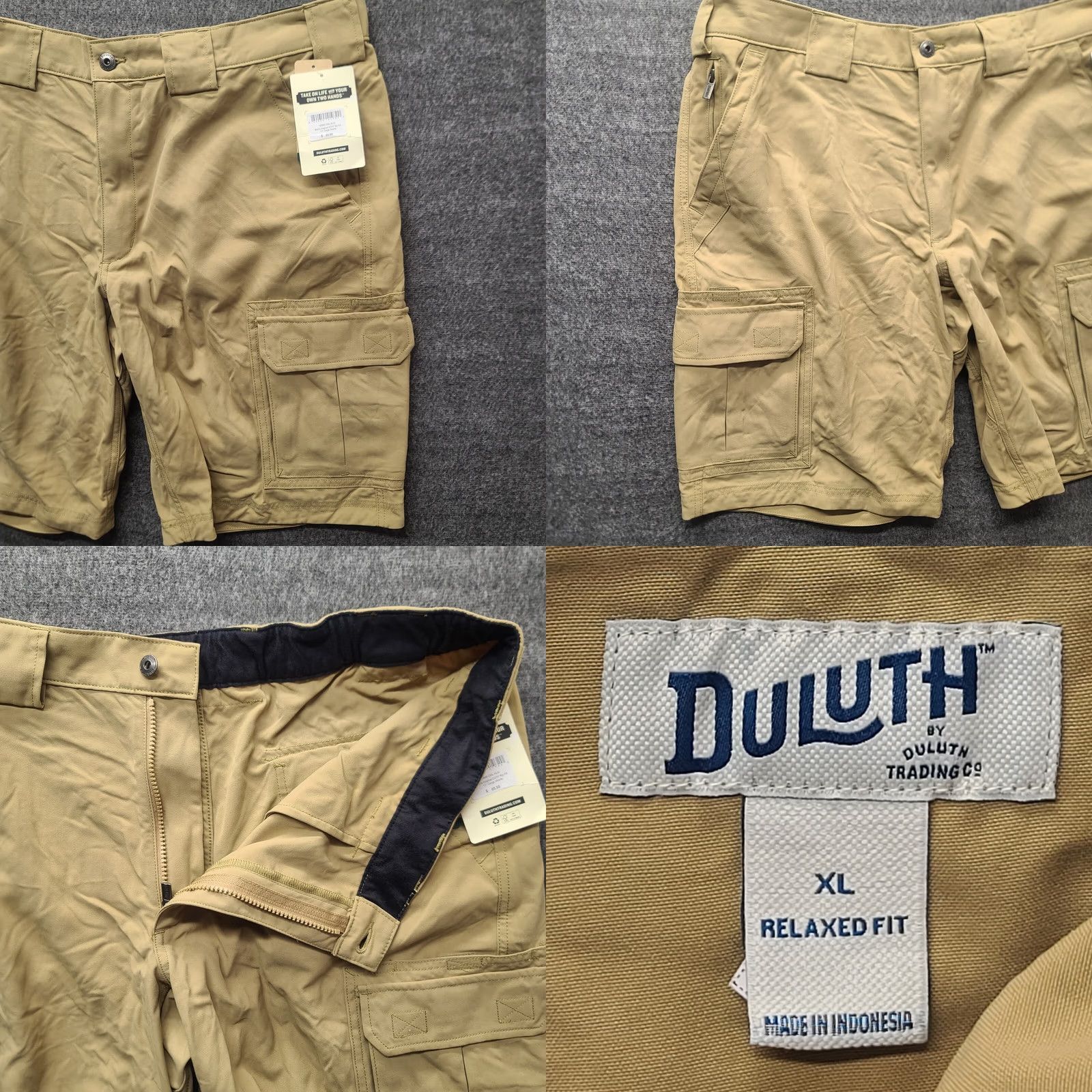 Vintage Duluth Cargo Shorts Mens XL Relaxed Fit Outdoor Canvas Cotton Nylon Spandex Brown Size US 36 / EU 52 - 8 Thumbnail