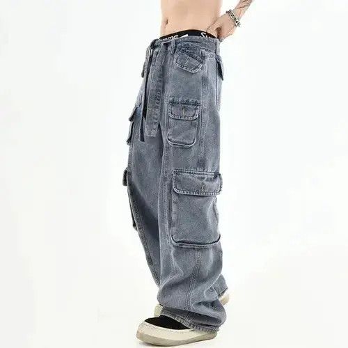 VIBE Vintage Distressed Cargo Jeans Size US 26 / EU 42 - 8 Thumbnail
