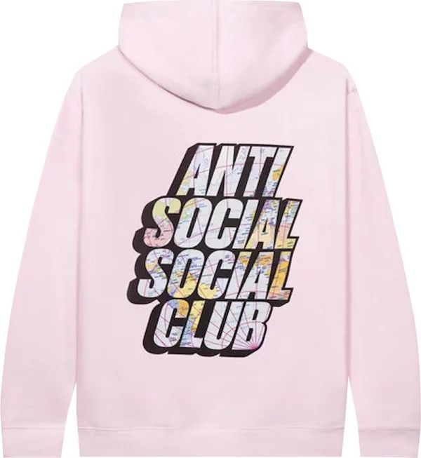 Anti Social Social Club Drop A Pin Pink Hoodie DS ASSC