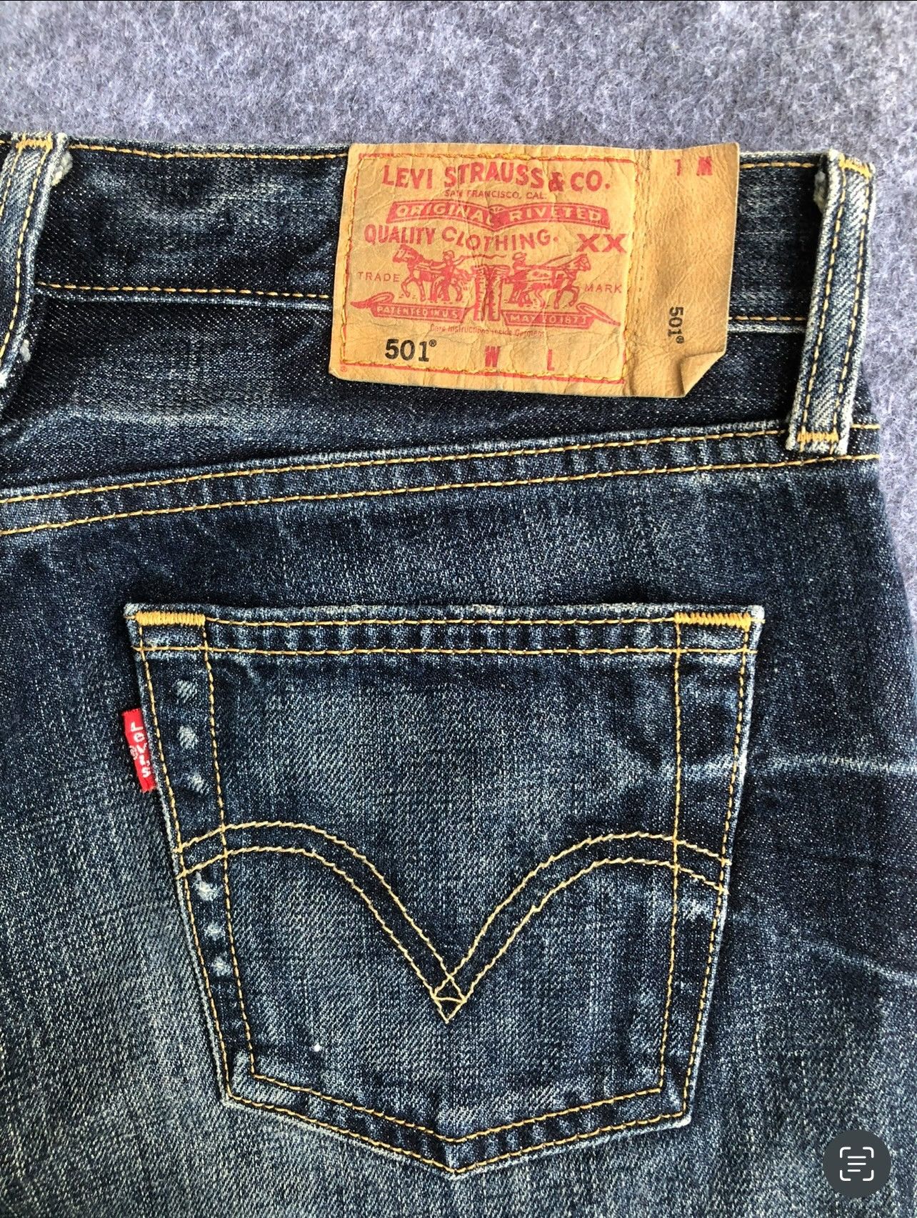 Levi's Rare🔥Vtg Levis 501 Painter Distressed Denim Jeans Size US 30 / EU 46 - 7 Thumbnail