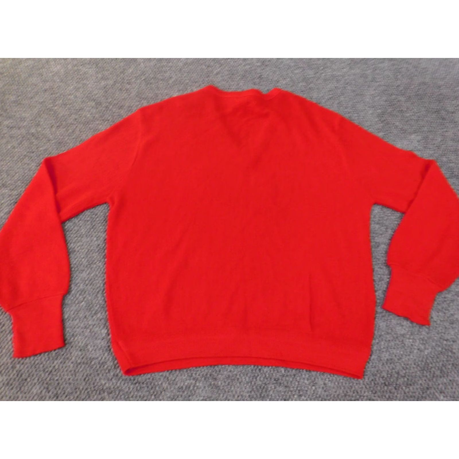 Lacoste Lacoste Sweater XL Mens V-Neck Red Acrylic Cable-Knit Full Zip Pullover Retro Vintage No Size US XL / EU 56 / 4 - 7 Thumbnail