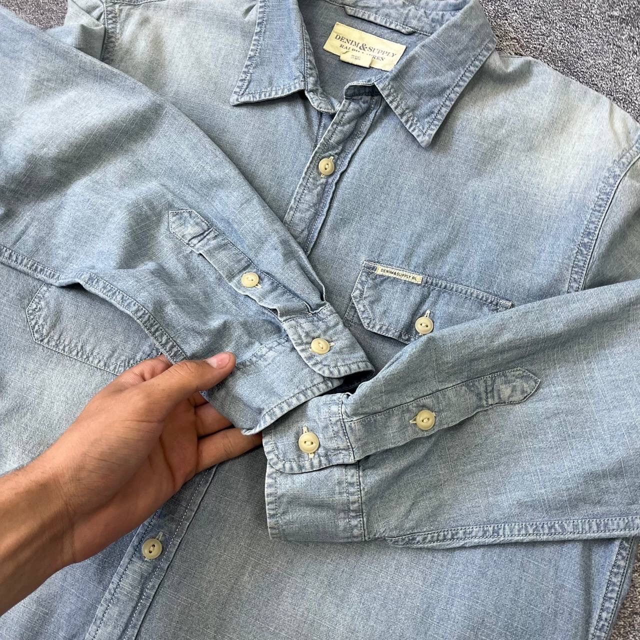 Denim & Supply Ralph Lauren Vintage 90s Denim Supply Ralph Lauren Stripped Shirt Size L Size US L / EU 52-54 / 3 - 2 Thumbnail