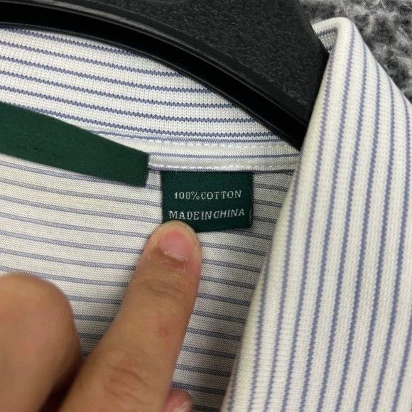 Bobby Jones Bobby Jones Golf Polo Shirt Men Large White Striped Cotton Size US L / EU 52-54 / 3 - 3 Thumbnail