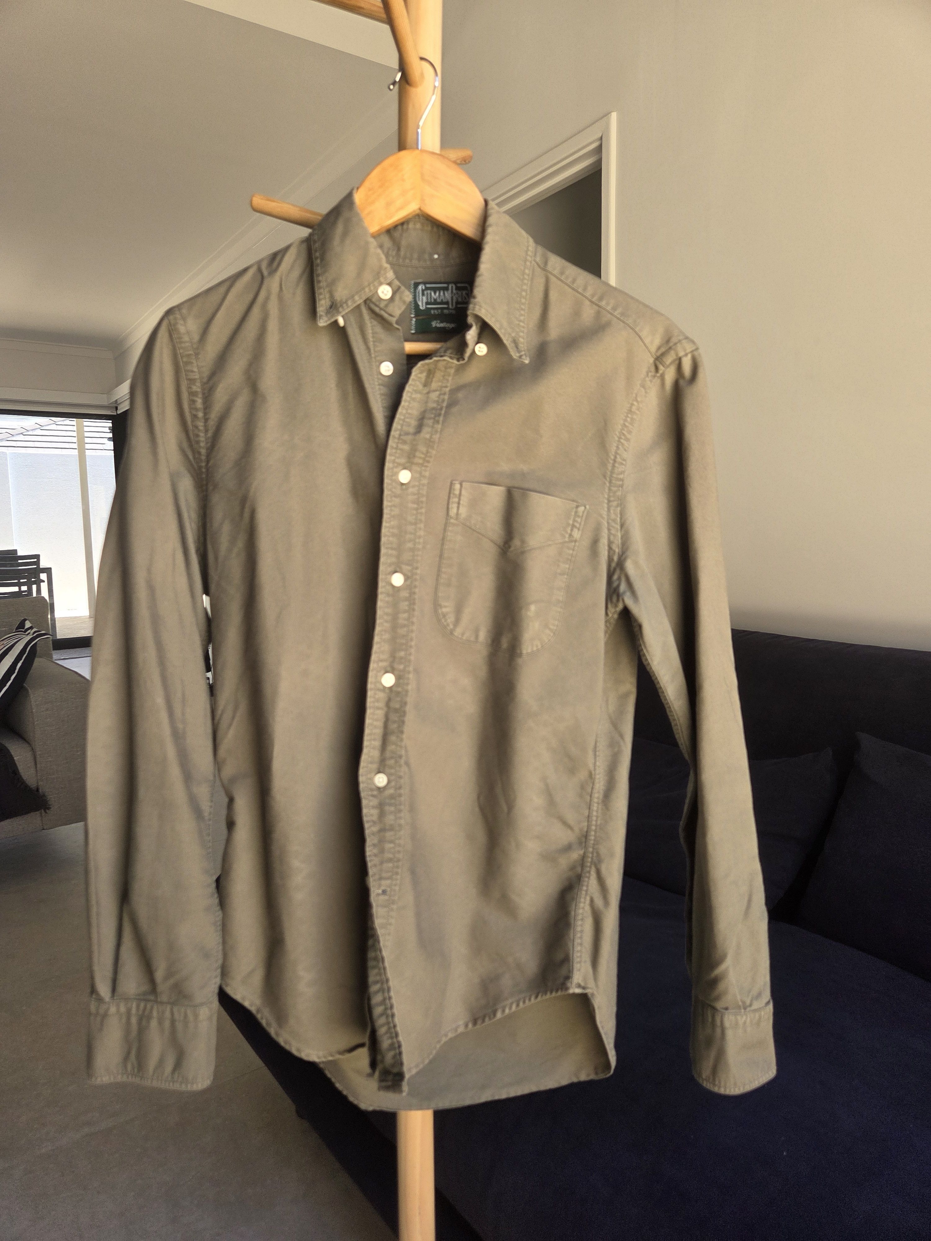Gitman Bros. Vintage Green Oxford Button Down Size US S / EU 44-46 / 1 - 1 Thumbnail
