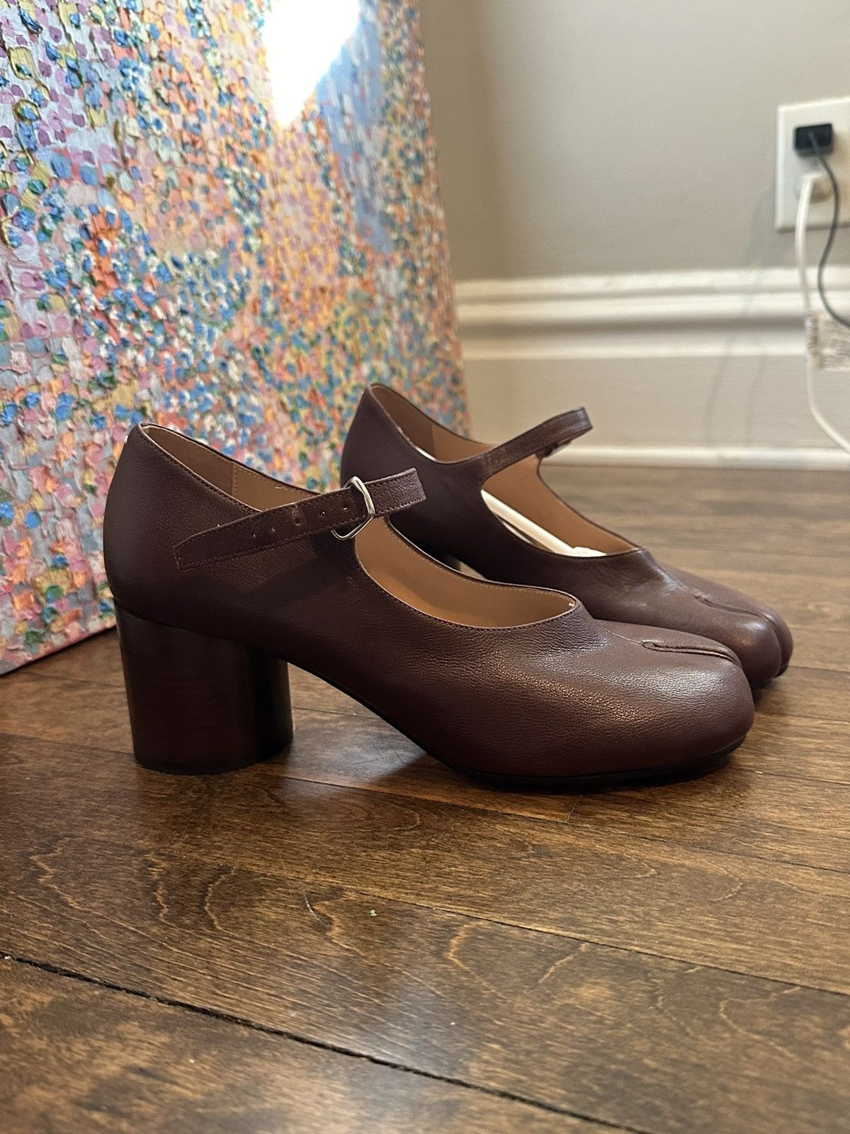 Maison Margiela NIB NWT Maison Martin Margiela Brown Tabi Mary-Jane Heels Size US 7.5 / IT 37.5 - 3 Thumbnail