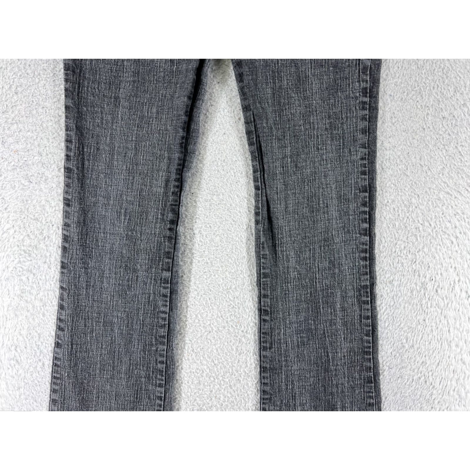 Vintage XES Women's Bootcut Jeans Size 5 Black Denim Regular Fit Mid Rise Embroidered Cotton Blend Vintage 90s Size 27" / US 4 / IT 40 - 5 Thumbnail
