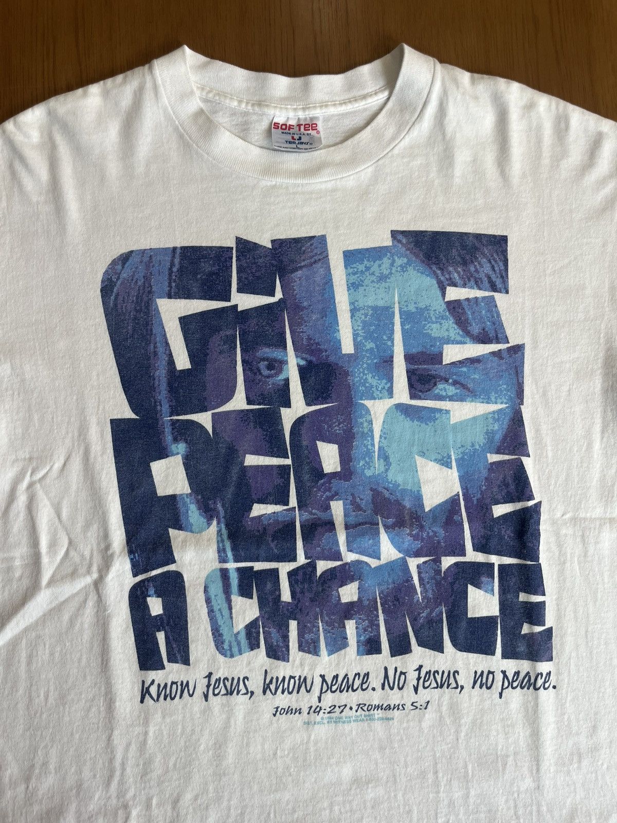 Arts & Science Vintage Give PEACE A Chance Know Jesus,Peace 1994’s Tshirt Size US L / EU 52-54 / 3 - 5 Thumbnail