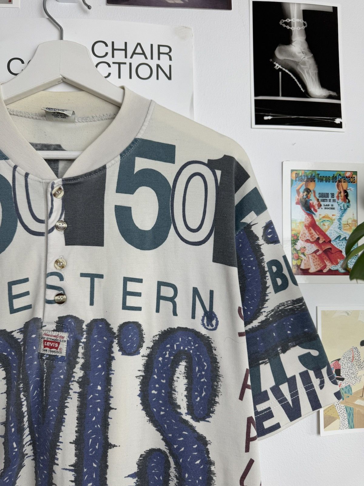 Levi's × Levi's Vintage Clothing × Vintage Vintage 90s Levi’s all over print retro t-shirt L usa archive Size US L / EU 52-54 / 3 - 6 Thumbnail