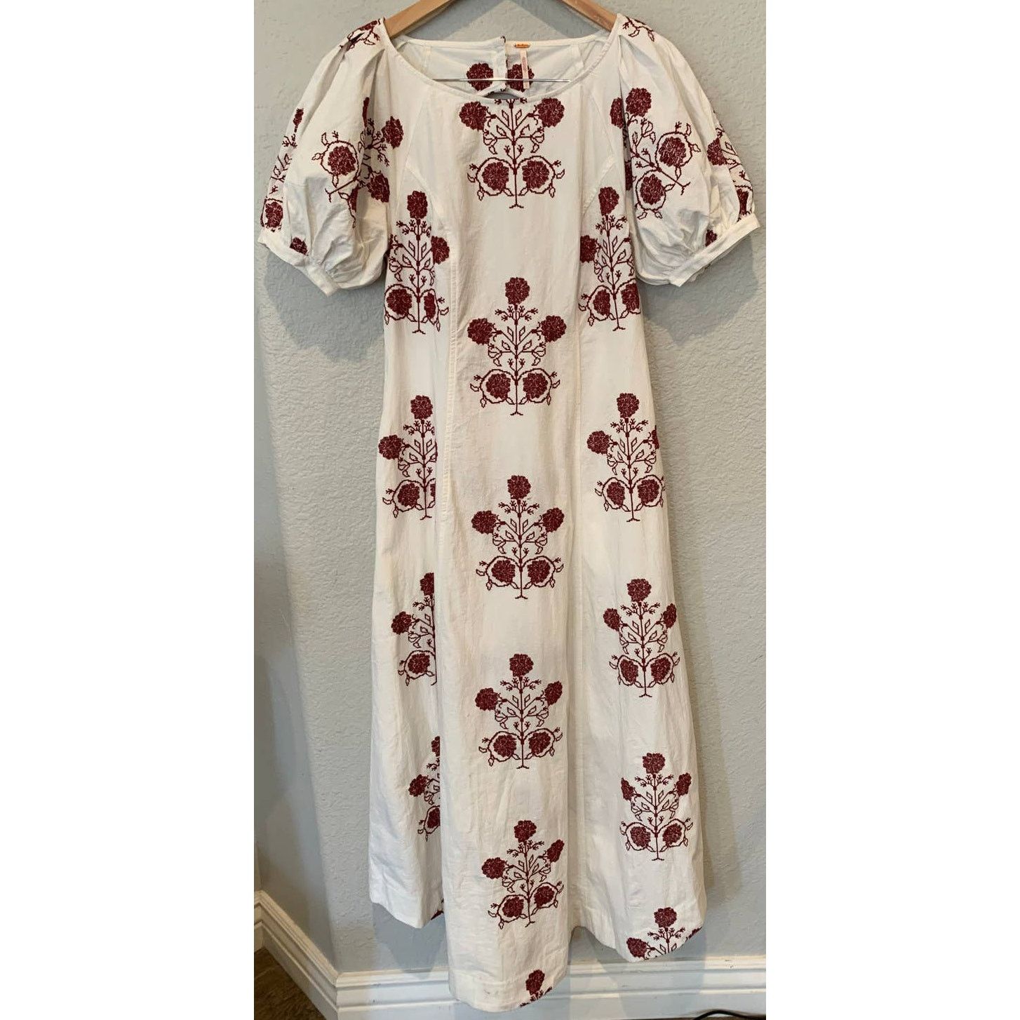 Free People FREE PEOPLE Cactus Flower Embroidered Cotton Dress Medium Size M / US 6-8 / IT 42-44 - 3 Thumbnail