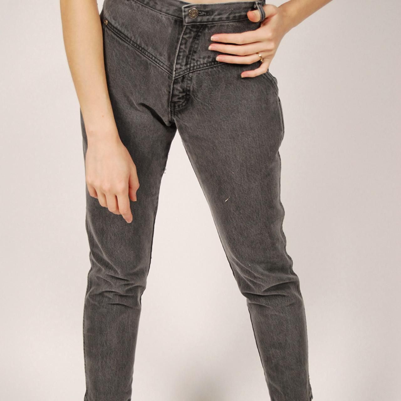 Calvin Klein 80s Grey Calvin Klein Jeans (24") skinny high-waisted slim Size 24" / US 00 / IT 34 - 4 Thumbnail