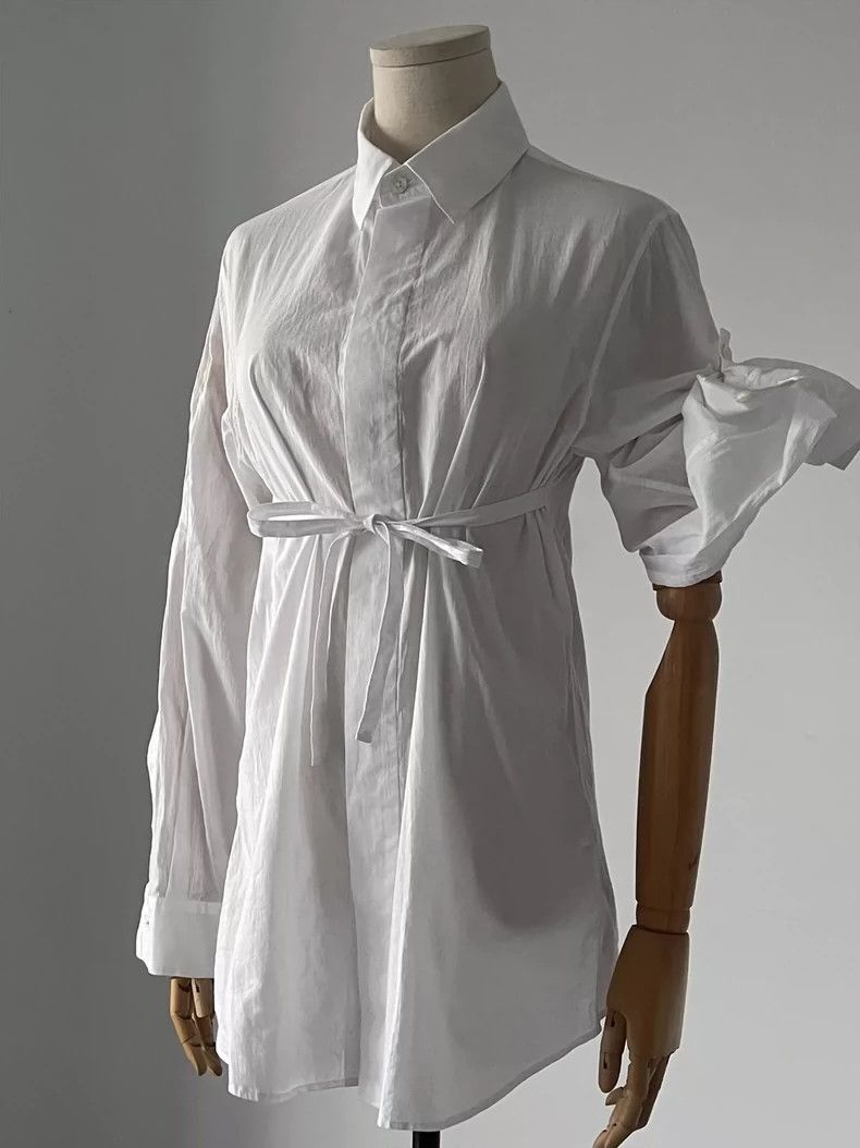 Ann Demeulemeester Ann Demeulemeester Ann Demeulemeester white shirt with fly Size US M / EU 48-50 / 2 - 1 Thumbnail